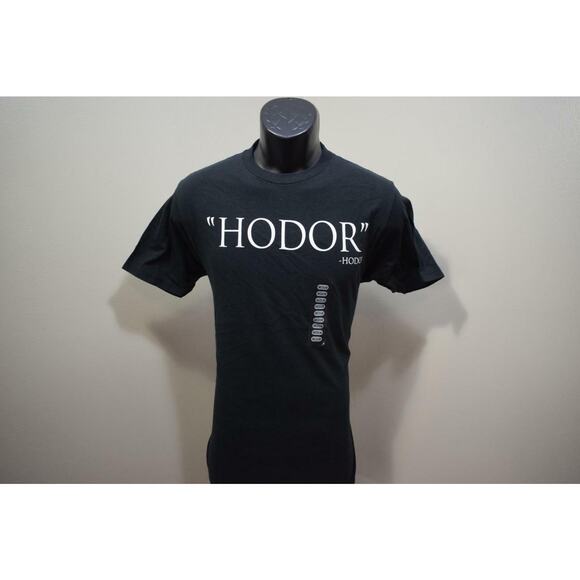 34501 New Mens Game of Thrones HODOR Black Slim Fit T Shirt Size Medium - Picture 2 of 8